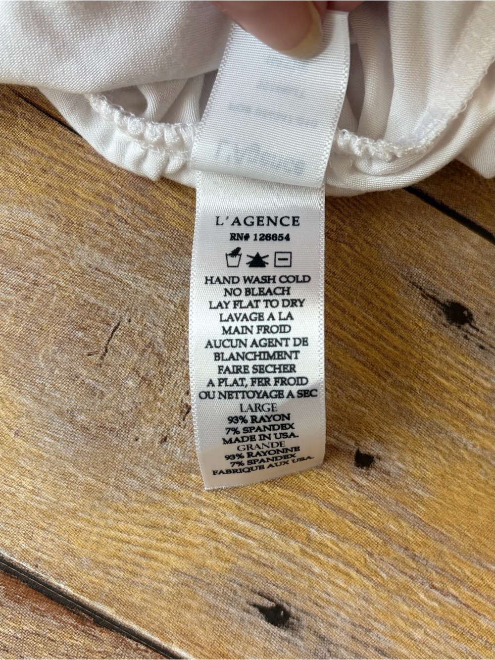 L'AGENCE NWOT Hattie Top in White-size Large - Picture 5 of 7